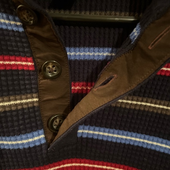 Navy Blue Striped Sweater - Picture 3 of 4